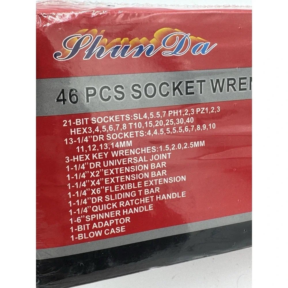 46 Pcs Socket Wrench Set Household Repair Tools Car Automotive Machinery Repair